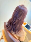 レッドブラウン.似合わせカット.エアリーロング