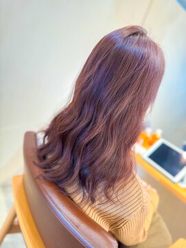 エル(elle) レッドブラウン.似合わせカット.エアリーロング