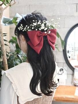 オルガ(orga) リボンのキュートなハーフアップ