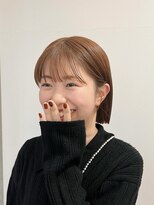 ガーランド (Garland) 切りっぱなしボブ/マロンベージュ/前髪/原宿神宮前