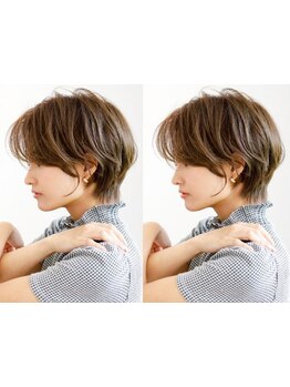 お客様の骨格・毛流れを見極め、あなたに似合う美フォルムを見つけます！伸びてきてもキレイなショート◎