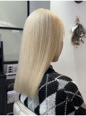 ケアブリーチダブルカラーインナーカラーショートボブレイヤー