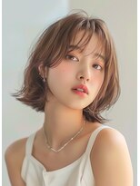 レヴ 草加店(LEV.)&nbsp;外ハネボブホワイトブロンドイメチェンワイドバング