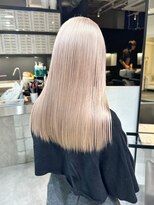 ベレーザ 渋谷(BELEZA)&nbsp;12486髪質改善金髪ホワイトブロンドマロンベージュストレート