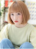 韓国風ハイトーンカラー前下がり小顔ミニボブc6大宮10代20代30代