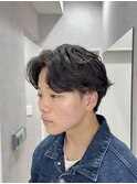 メンズセンターパート/ニュアンスパーマ/フェザーパーマ