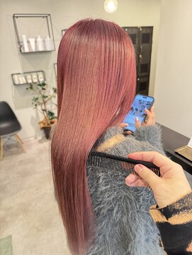 メデル(mederu) ピンクラベンダーカラーハイトーンカラーケアブリーチ大人可愛い