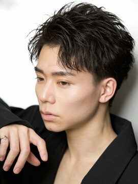 ルーシー 渋谷(LUCEY) センターパートフェザーパーマシャドウパーマメンズパーマ