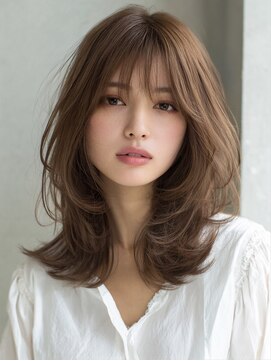 アルトリスト(Altruist Aging×HAIR&SPA) ★ダークアッシュ大人ガーリーボブ着物ミディアムレイヤーカット