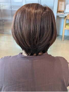 オーガニック リブ 川越(organic+live) 秋カラー。30代40代かわいい大人ショートボブ