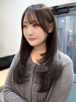 ヒョンミョン ライズバイレボ 柏西口店(hyon myon/RISEbyREVO)&nbsp;顔周りカット/オリーブカラー/レイヤーカット