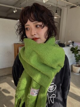 似合わせカットくびれヘア顔周り無造作シースルーバング