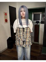 エイト 神戸三宮店(EIGHT)&nbsp;【@_00L2LL_】ケアブリーチで作るブルーグレージュ