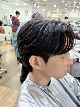 オーシャントーキョー 大阪(OCEAN TOKYO) ワックスなしツーブロックメンズセンターパートニュアンスパーマ