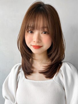アグノス 青山(Agnos) 艶感ワンカールセミディ大人可愛い前髪サイドバングうるツヤ
