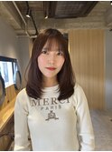 大分ミディアムロング顔周りレイヤーカット髪質改善カラー