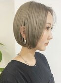 ハイトーンベージュ ミニボブ  イルミナカラー  20代30代