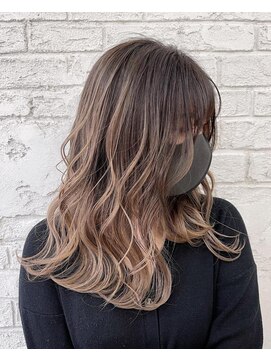 プライズ 池袋店(prize) マロンベージュミディアムバレイヤージュ2181