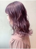 ラベンダー_ショートパーマホワイトアッシュ _ba319021