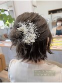 ミニボブハーフアップヘアセット