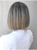 ワンレンくすみベージュオリーブカラー_ba327481
