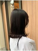 ekolu style 377/ブラックパープル/艶髪/簡単外ハネ