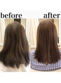 白髪染めをしている方オススメ【髪質改善】酸性ストレート