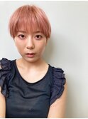 ショート×ピンクアッシュ