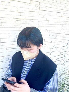 ステージ 豊津(STAGE) フルバングショート×シャドールーツデザインカラー