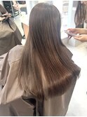 《髪質改善》グレージュカラーグレーベージュ前髪韓国ヘア