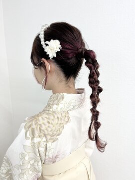 シアー(sheer) 《sheer /氏家》#ポニーテール＃ツイン編み込みアレンジ＃卒業式