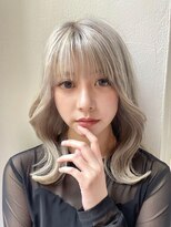 オーシャントーキョー サニー 原宿(OCEAN TOKYO Sunny)&nbsp;レイヤーカットグレージュオリーブグレージュ韓国ヘア