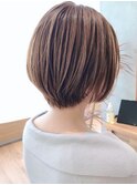 Say.大人ショートボブミルクティーベージュくびれショート表参道