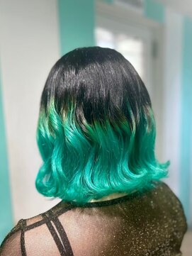 マティーナ ヘアー 池袋(Matina hair) 【デザインカラー×グリーン】20代30代40代50代