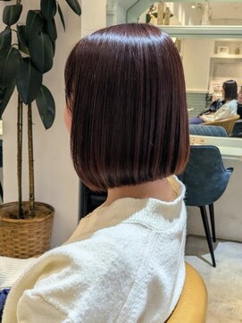 ロンド シャルム 吉祥寺(Lond charme) メルティカラー似合わせカットウェーブミディアム縮毛矯正ボブ