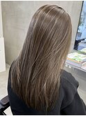 ハイライトカラー グレージュ ブリーチ1回