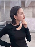 美髪韓国レイヤーイメチェン似合わせワイドバング外ハネボブ