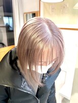 マニア(mania.) ホワイトピンクミルクティートリプルカラーハイトーンカラーボブ