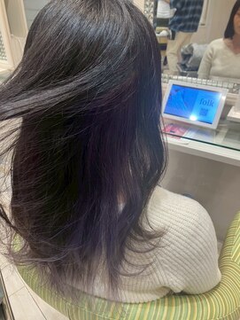 ビス リアン 川口店(Vis lien) 20代30代40代ダブルカラーブリーチ耳掛けシースルーバンク