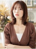 シースルーバングチェリーレッドくびれヘアc7大宮20代30代40代