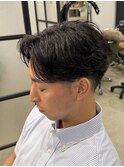 フェザーショート/MEN'S/メンズ/ショートセンターパート/松戸駅