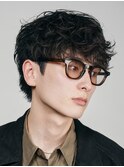 大分メンズパーマルーズパーマシャドウパーマッシュウルフゆるめ
