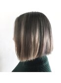 【AnFye.dueldo】切りっぱなしボブ × ハイライトシルバーカラー
