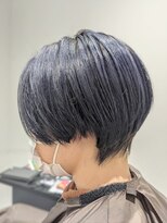 ジエクト 本店(The Ect)&nbsp;ハンサムショート×ネイビーブルー×デザインカラー