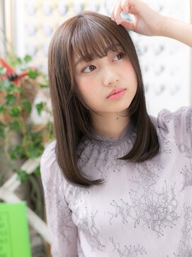 カバーヘアアンドスパ ブリス 浦和(COVER HAIR&SPA bliss) 黒髪バレイヤージュ艶カラー内巻きワンカールc5浦和20代30代40代