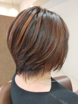 ヘアサロンアンドヘアメイクディー(hair salon hair make D) 仙台D　マッシュショート×ハイライト×バレイヤージュstyle