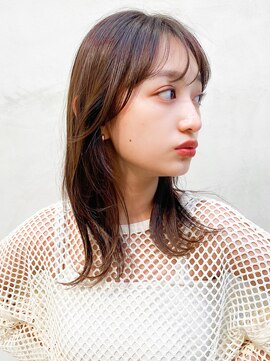 レア 表参道(L'ea) 黒髪クラゲヘアーオリーブグレー小顔ココアベージュ