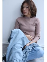 イニット 奈良新大宮(init.)&nbsp;20代 30代 40代 ペールベージュ カールボブ ワンレングスボブ