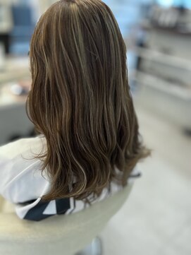 シャルムヘアー(charme hair) オレンジベージュにハイライト