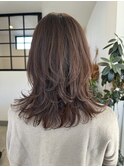 ★くびレイヤーケアカラーエアリーロング美髪ピンクブラウン